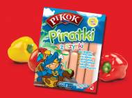 Parówki z szynki - Piratki , cena 3,19 PLN za 200 g/1 opak., ...