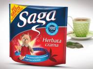 Saga herbata czarna , cena 5,09 PLN za 140 g, 100g=3,64 PLN. ...