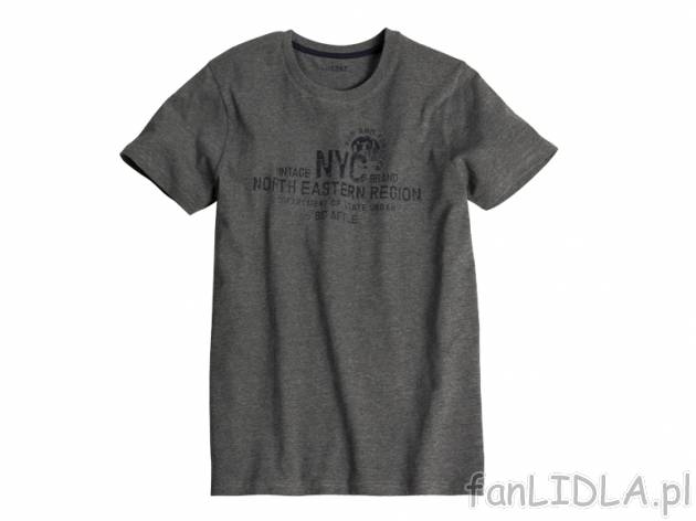 T-shirt Livergy, cena 19,99 PLN za 1 szt. 
- 3 wzory do wyboru
- dekolt V lub U
- ...