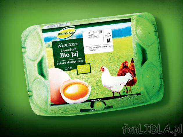 Jajka ekologiczna , cena 5,59 PLN za 6 szt./1 opak. 
- 6 jaj z chowu ekologicznego. ...