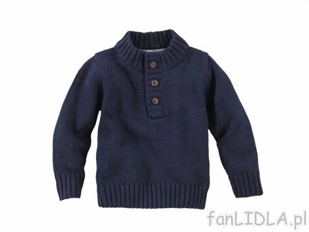 Sweter Lupilu, cena 29,99 PLN za 1 szt. 
- miękki i ciepły 
- zapięcie na guziki ...