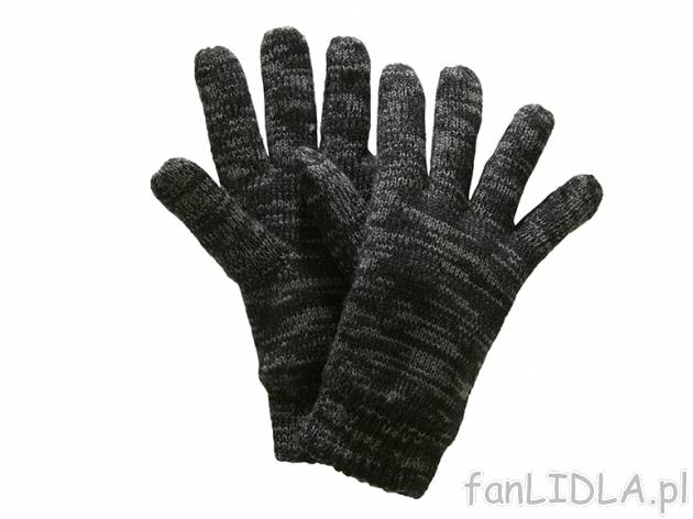 Rękawiczki Livergy, cena 22,99 PLN za 1 para 
- 4 wzory do wybrou 
- z ocieplającą ...