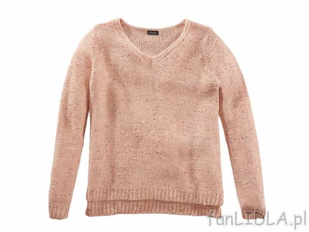 Sweter z cekinami Esmara, cena 39,99 PLN za 1 szt. 
- 3 kolory 
- materiał: 65% ...