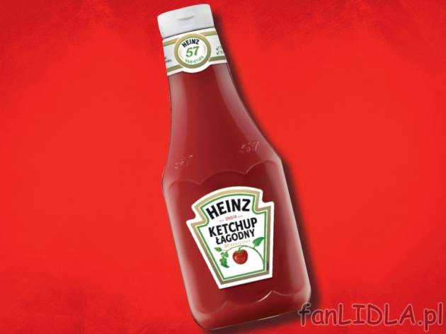 Ketchup Heinz , cena 4,99 PLN za 450g/1 opak., 1kg=11,09 PLN.