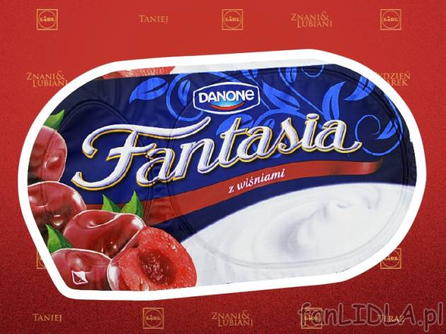 Danone Fantazja jogurt kremowy , cena 1,69 PLN za 92/106/122g/1 opak., 100g=1,84/1,59/1,39 ...