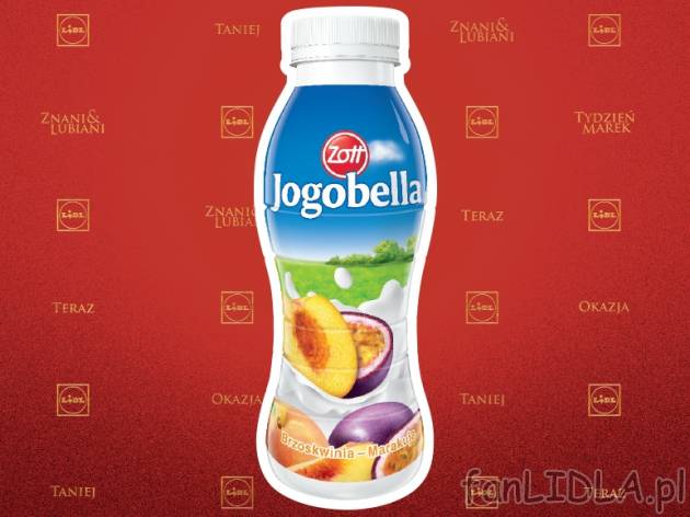 Zott Jogobella Jogurt pitny , cena 1,49 PLN za 300g/1 opak., 1kg=4,97 PLN.