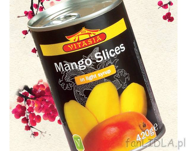 Mango , cena 4,99 PLN za 420 g 
- W plastrach. 
- W delikatnym, słodkim sosie. ...