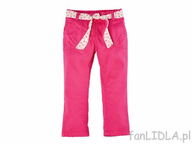 Ocieplane spodnie dziewczęce Lupilu, cena 29,99 PLN za 1 szt. 
- rozmiary: 86-116 ...