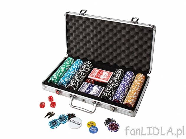 Zestaw do pokera w walizce aluminiowej , cena 99,00 PLN za 1 opak. 
- w zestawie ...
