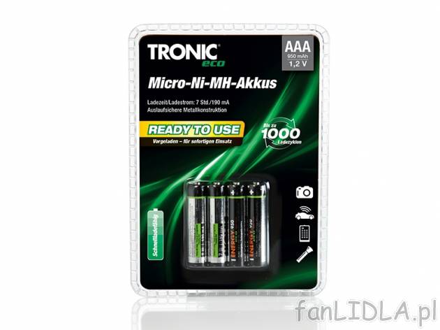 Akumulatorki Tronic, cena 14,99 PLN za 1 opak. 
naładowane &ndash; gotowe do ...