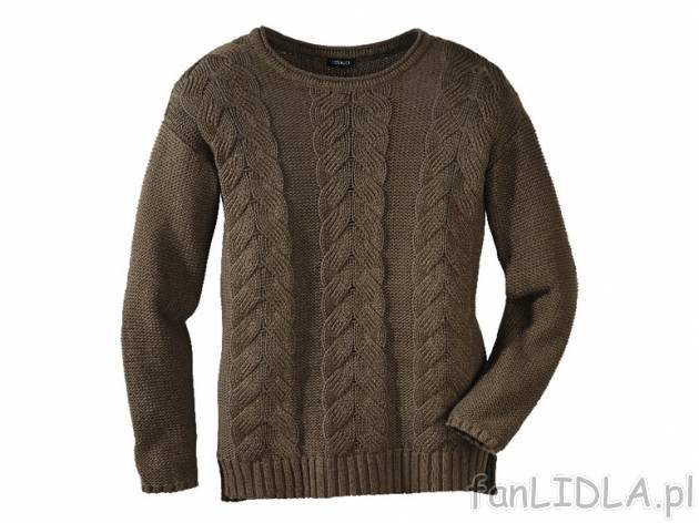 Sweter Esmara, cena 39,99 PLN za 1 szt. 
- 100% bawełna lub 50% bawełna, 50% poliakryl ...