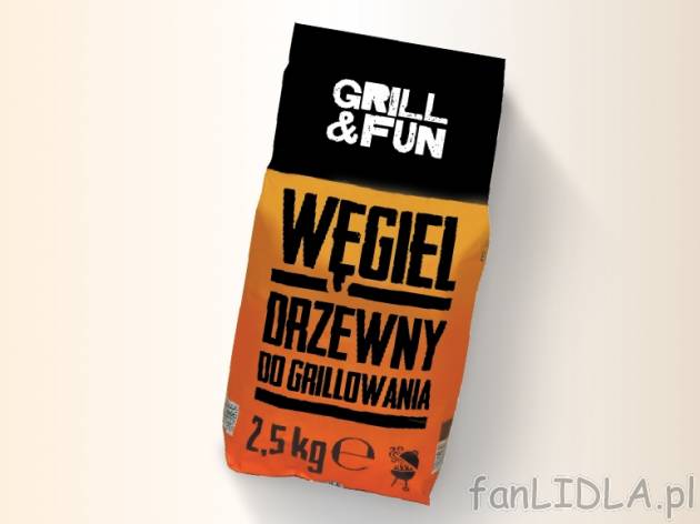 Grill&Fun Węgiel drzewny , cena 6,00 PLN za 2,5 kg/1 opak., 1 kg=2,66 PLN.