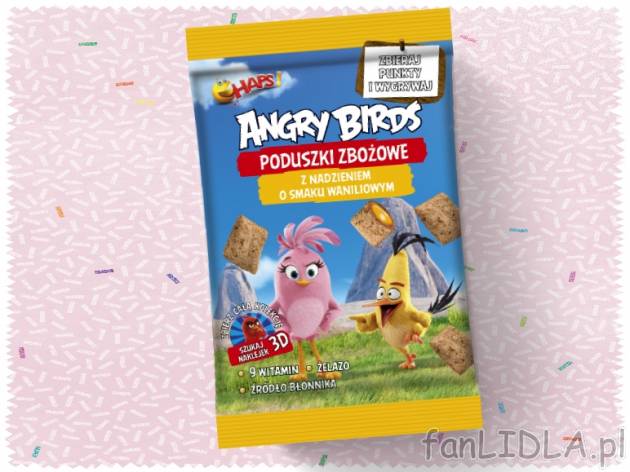 Angry Birds Płatki zbożowe , cena 5,00 PLN za 450g/1 opak, 1kg=13,31 PLN.