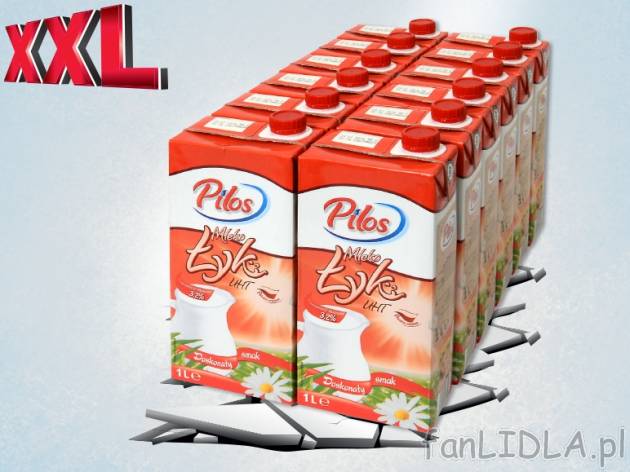 Pilos Mleko UHT 3,2% tł. 12 szt. , cena 19,00 PLN za 12 x 1 l, 1 l=1,58 PLN. 
*cena ...