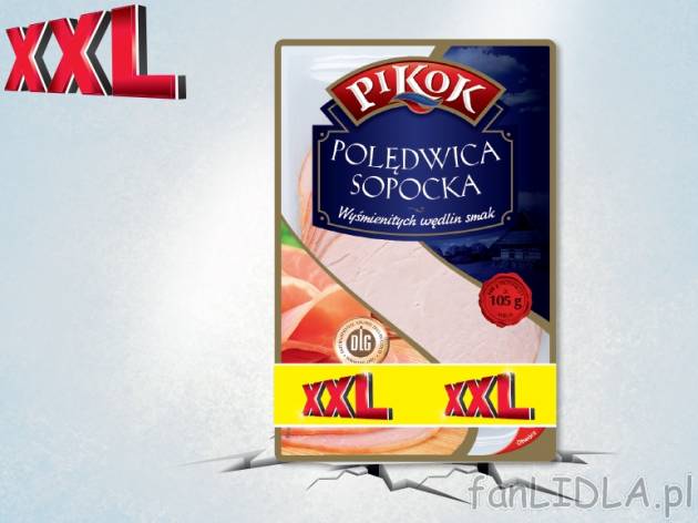 Pikok Polędwica sopocka , cena 3,00 PLN za 125 g/1 opak., 100 g=2,79 PLN.