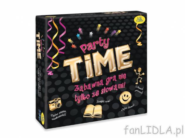 Gra PARTY TIME , cena 59,90 PLN za 1 opak. 
Party Time to gra, w której musisz ...