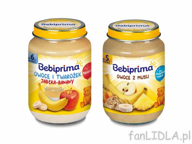 Bebiprima Owoce&Jogurt/twarożek/musli , cena 3,00 PLN za 190 g/1 opak.`, 100 ...