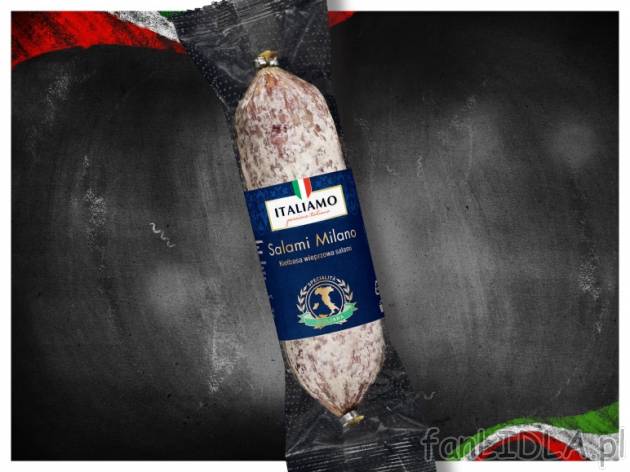 Salami Milano , cena 14,99 PLN za 350 g, 1kg=42,83 PLN. 
- Włoskie salami wieprzowe ...