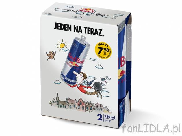 Red Bull dwupak , cena 7,00 PLN za 2x250 ml/1 opak., 1 l=15,96 PLN. 
*Produkt dostępny ...