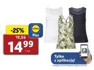 Top damski z bawełny Esmara, cena 19,99 PLN 
3 wzory 
- 95% ...