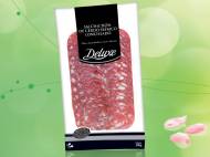 Salami Iberico , cena 5,49 PLN za 100 g/1 opak. 
- Puszna kiełbasa ...