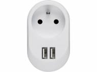Wtyczka z adapterem USB Silvercrest, cena 22,99 PLN 
- gniazdko ...