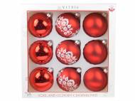 Bombki szklane 80 mm, 9 szt. , cena 24,99 PLN 
4 zestawy do ...