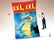 Chipsy tortilla , cena 4,99 PLN za 375 g, 1kg=13,31 PLN. 
- ...