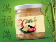 Imbir do sushi , cena 6,99 PLN za 190 g, 100g=6,35 wg wagi odcieku ...