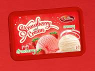 Lody śmietankowe i truskawkowe , cena 3,79 PLN za 1L/1opak. ...
