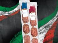 Salami , cena 7,99 PLN za 129/150 g, 100 g = 6,66/5,33 PLN. ...