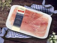 Delikatne plasterki surowej szynki , cena 6,99 PLN za 125/150 ...
