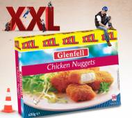 Nuggetsy z kurczaka , cena 11,99 PLN za 600/650 g/1 opak. 
- ...