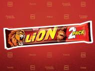 Lion Baton 2 -pak , cena 1,29 PLN za 60g/1 opak., 100g=2,15 PLN.
