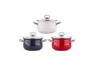 SILESIA® Garnek emaliowany Ø 22 cm z pokrywką , cena 64,9 ...