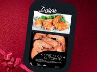 Krewetki Deluxe, cena 9,99 PLN za 200 g, 100 g = 5,00 PLN. 
- ...