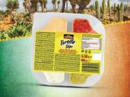 Tortilla dips , cena 9,99 PLN za 4x100g/1 opak., 1kg=24,98 PLN.
