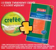 1x Serek twarogowy Crefée+1 x Łosoś wędzony , cena 7,00 ...