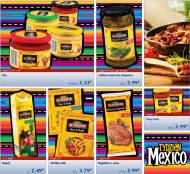 Dip, zielona papryka jalapeno, sosy taco, napój, tortilla rolls, ...