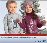 Dziecięce bluzki lub golfy z miękkiego jerseyu 2 szt., cena 26PLN