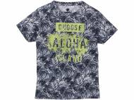 Chłopięcy T-shirt z bawełny w modny roślinny wzór, cena ...