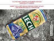 Lech Pils Piwo , cena 2,00 PLN za 500 ml/1 pusz., 1 l=4,18 PLN. ...