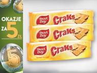 Snack Day Krakersy solone, 3 opak. , cena 5,00 PLN za 3 x 180 ...