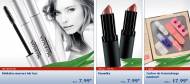 delikatna mascara lub tusz, pomadka, zestaw do francuskiego manicure