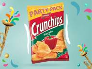 Party paka Crunchips , cena 4,00 PLN za 225 g/1 opak., 100 g=2,00 PLN.