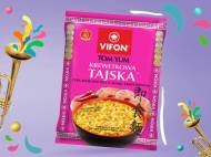 Vifon Zupa , cena 1,00 PLN za 70 g/1 opak., 100 g=1,56 PLN.