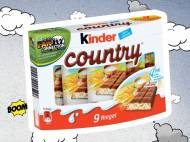 Kinder Country , cena 12,99 PLN za 9x23,5 g, 100g=6,14 PLN.