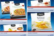 Pizza, Creme Brulee, Deser z owocami, ziemniaki z rozmarynem