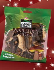 Podgrzybki suszone , cena 9,99 PLN za 40 g 
- z borów ...
