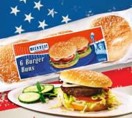 Bułki hamburgerowe , cena 3,49 PLN za 300 g/1 opak. 
- Z sezamem. ...